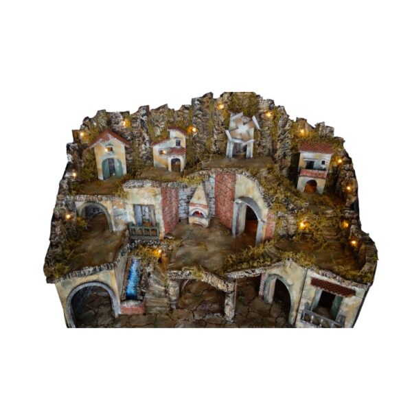 Presepe napoletano in sughero dim. cm 100x60x80 - immagine 2