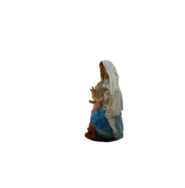 Statuina Madonna vestita 22cm di terracotta per presepe - immagine 2