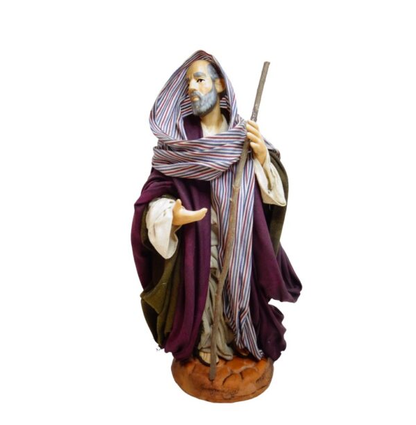 San Giuseppe in Terracotta vestito 22 cm - immagine 2