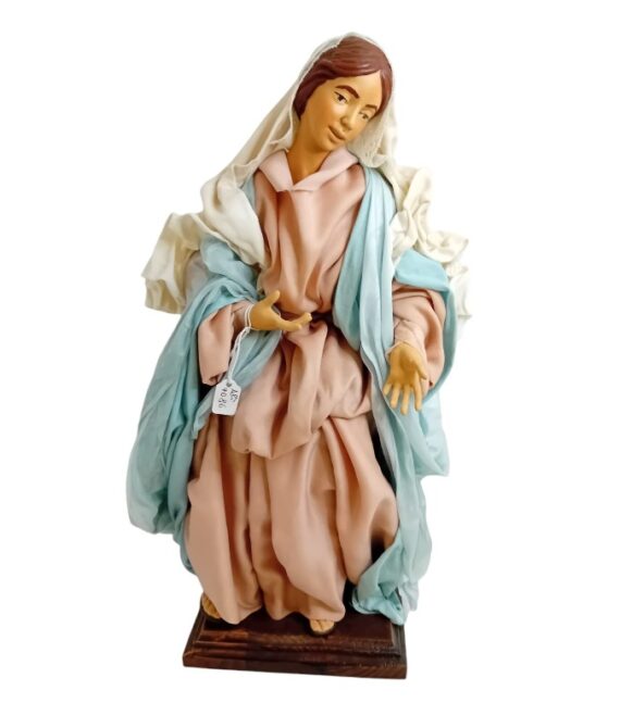 Madonna in terracotta vestita altezza 40 cm