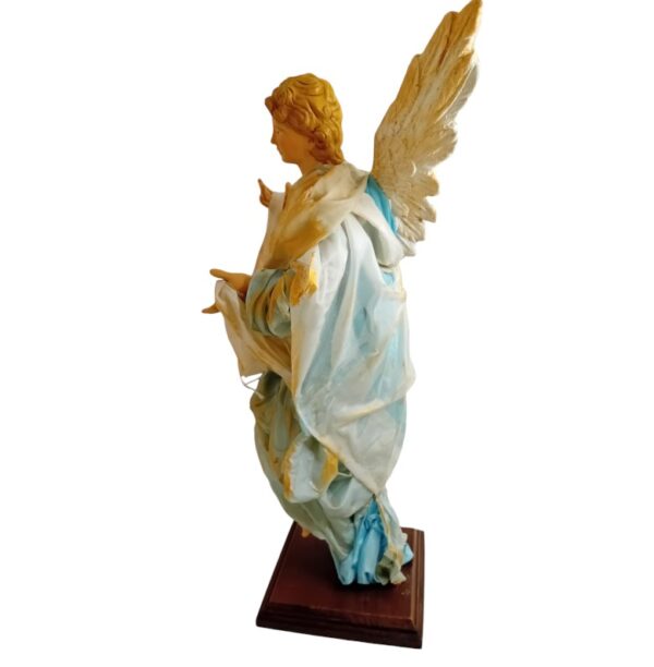 Angelo in terracotta vestito altezza 40cm per presepe napoletano - immagine 3