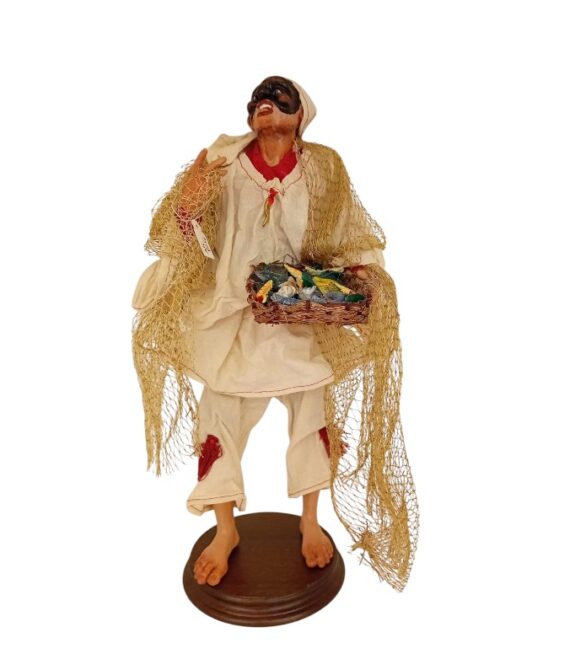 Pulcinella pescatore 40 cm  9056/24