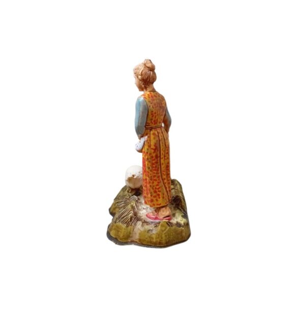 Pastore statuina Donna con oca 10 cm Landi Moranduzzo - immagine 2