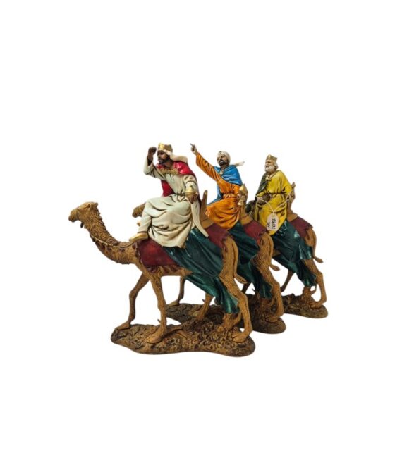 Tris Re Magi a cammello Landi Moranduzzo 12 cm