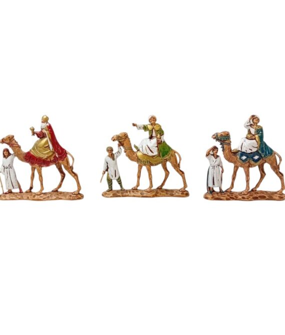 Tris Re Magi su cammello Landi Moranduzzo cm 3,5